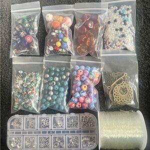 Assorted Beads & Findings For Jewelry Making